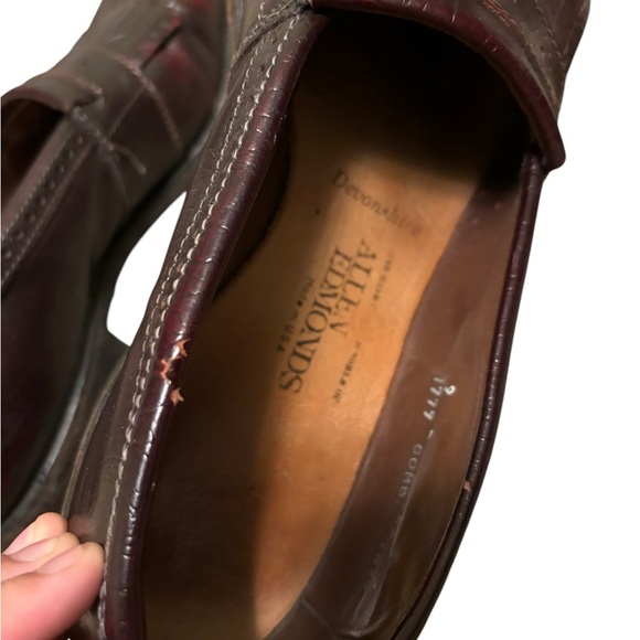Allen Edmonds Devonshire Loafers Mens 9 Burgundy Leather Vibram Sole Kilt USA - Picture 10 of 10